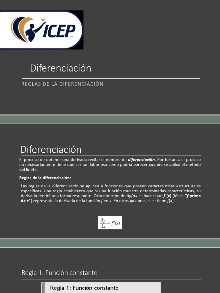 3 reglas de diferenciaci n 1 6 descargar gratis pdf derivado