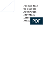 Przewodnik Po Zasobie Archiwalnym Instytutu Literackiego