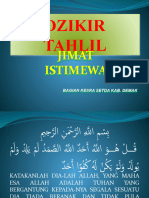 Tahlil Jimat Istimewa