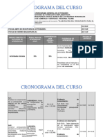 Cronograma Presupuesto Curso