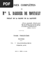 Oeuvres Completes de MGR X.barbier de Montault (Tome 13)