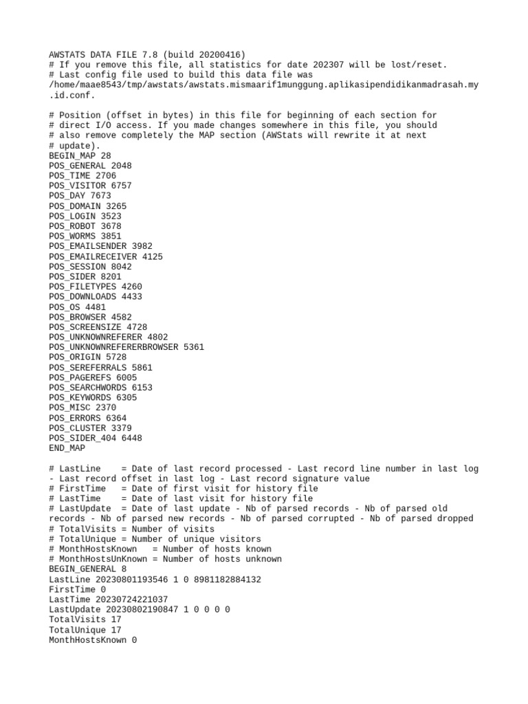 AWStats Data File Overview 2023 | PDF | Software Engineering | Hypertext