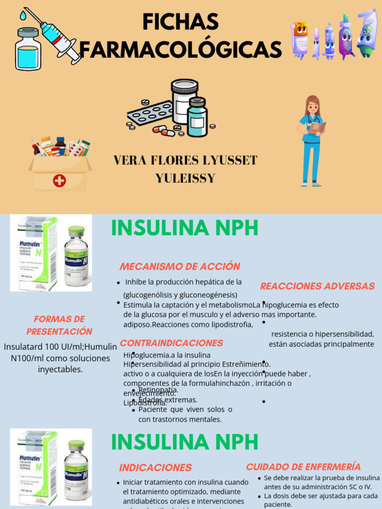 Ficha Técnica de Insulina NPH y R | PDF | Insulina | Hipoglucemia
