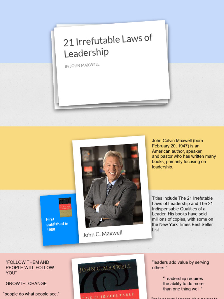 21 Laws of Leadership by John Maxwell | PDF | Leadership