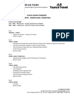 Itinerary Tokyo January 2024