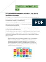 Los Objetivos de Desarrollo Sustentable