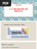 3.1 Chemistry of Metals FULL