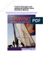 Supervision Concepts and Skill Building 8th Edition Certo Solutions Manual