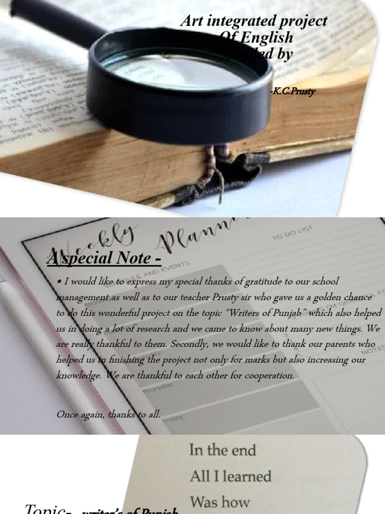 Art Integrated Project of English 12-C | PDF | Punjab