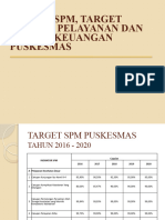 Target SPM, Kinerja Pelayanan Dan Keuangan Puskesmas