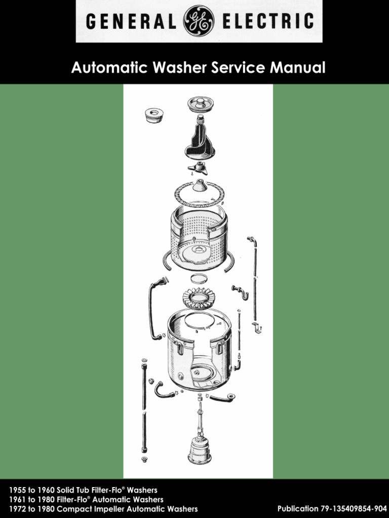 General Electric Automatic Washer Service Book | PDF | Washing Machine