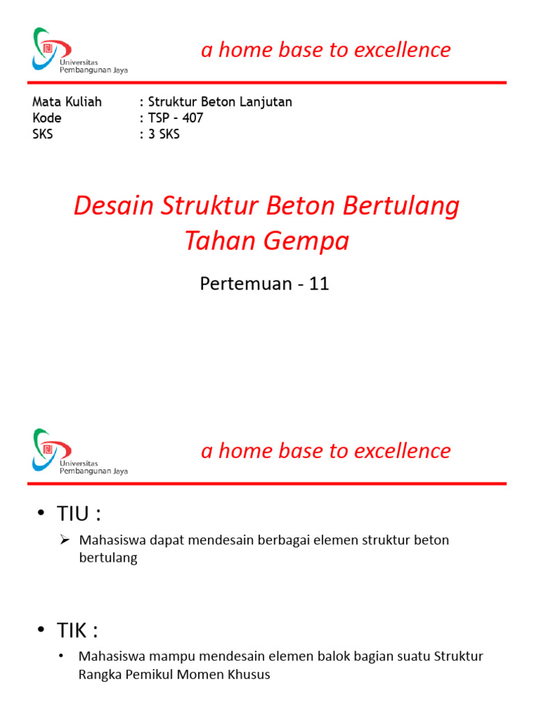 Desain Struktur Beton Bertulang Tahan Gempa Pdf
