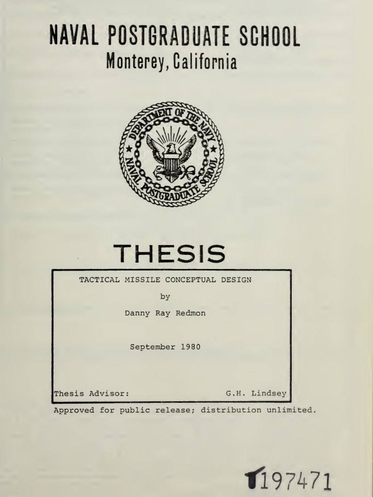 Redmon DR Tactical Missile Conceptual Design | PDF | Drag (Physics ...