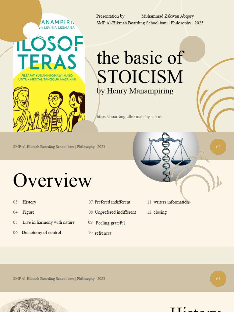 Stoicism Basics at Al-Hikmah School | PDF | Stoicism | Pantheism