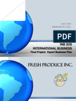 Final Project - Export Business Plan
