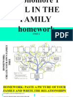 Homework - Sophomore 1 UNIT 2 ALL IN THE FAMILY