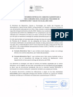 Protocolo de Entrega de Alimentos - Segunda Canasta Alimenticia 2022