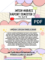 Contoh Narasi Raport Semester 2