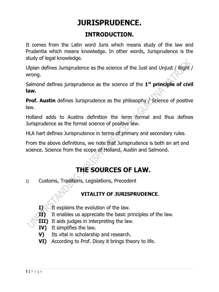 Overview of Jurisprudence Schools | PDF | Natural Law | Jurisprudence