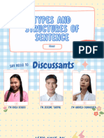 Wk12 Types and Structures of Sentence