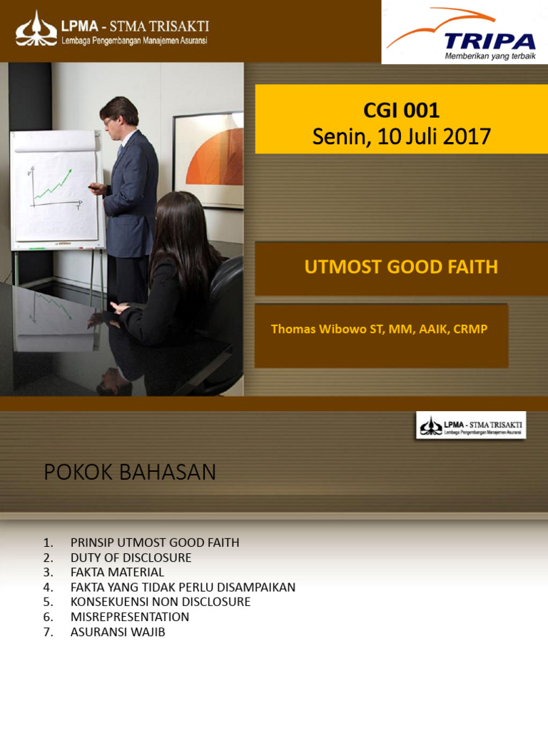 Analisis Prinsip Utmost Good Faith | PDF