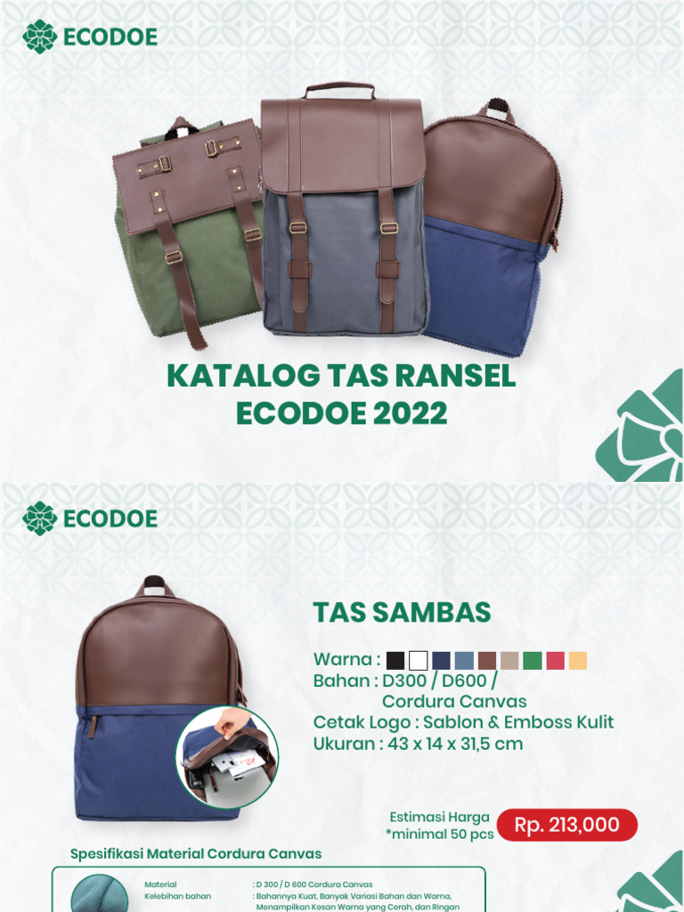 Katalog Tas Ransel Cordura 2022 | PDF