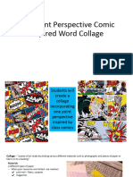 1 Point Perspective Word Comic Collage
