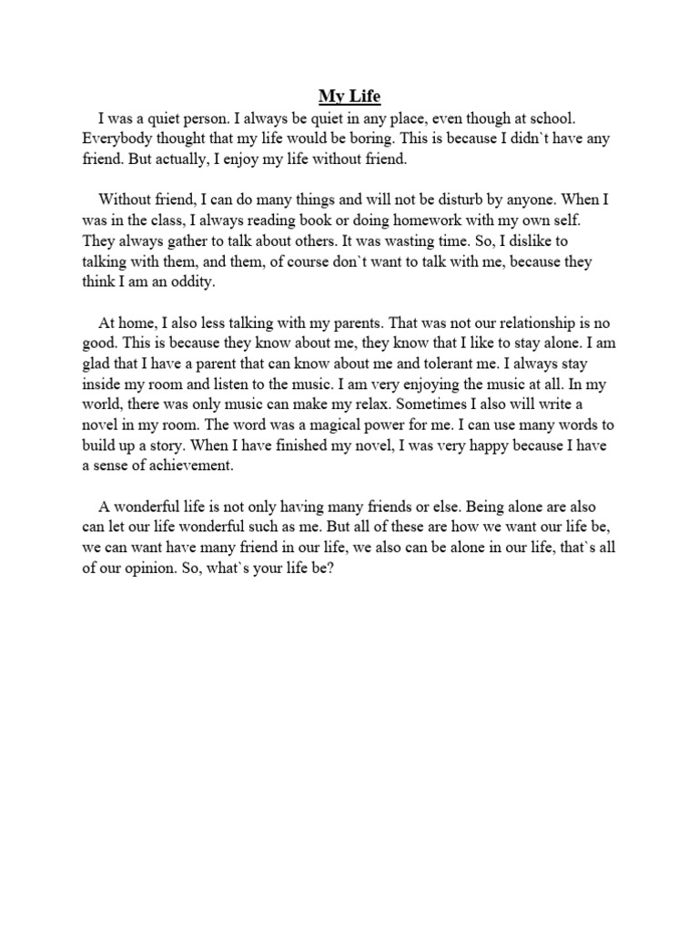 My Life | PDF