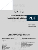 UNIT-3: Cleaning Equipment (Manual and Mechanical)