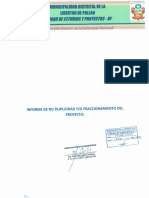 Informe de No Duplicidad