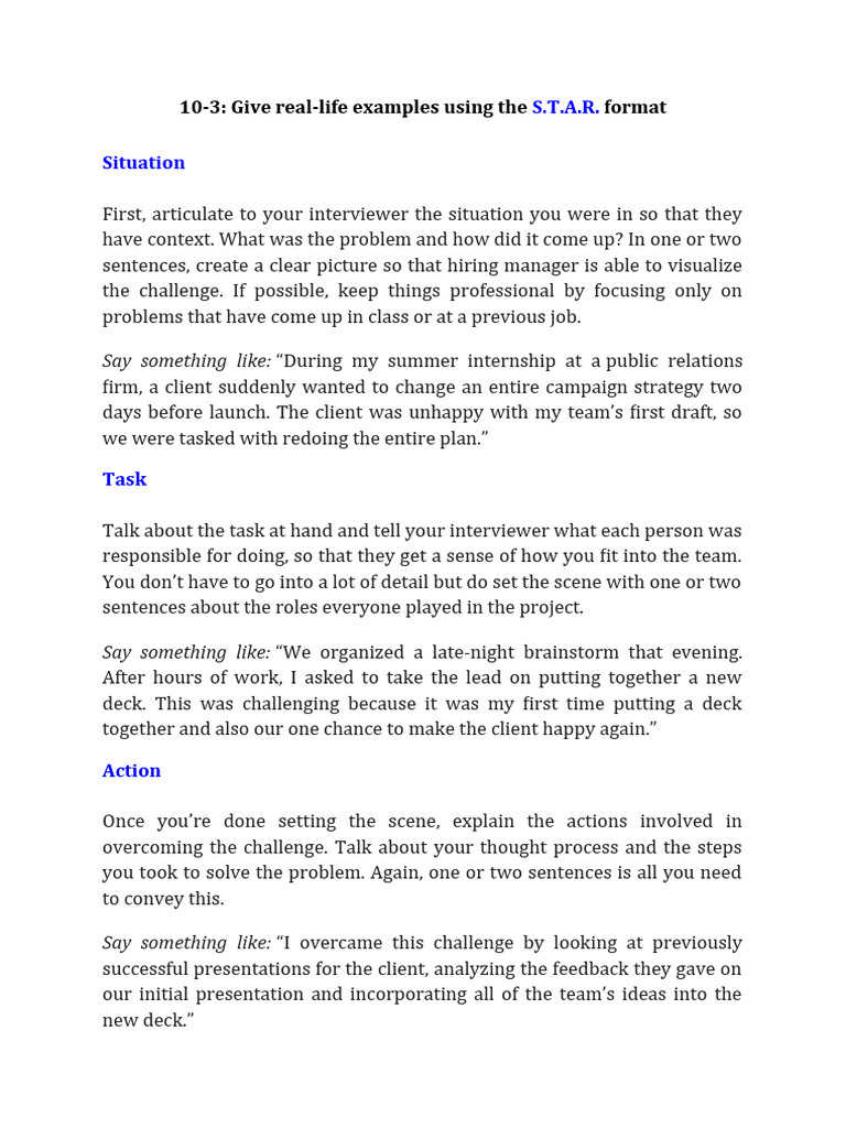 10-2 S.T.A.R Template Document | PDF | Cognitive Science | Cognition