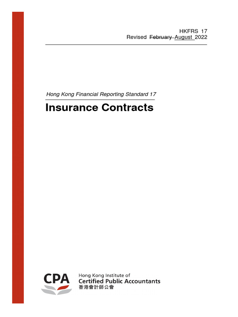 HKFRS 17 - 2023 | PDF | Insurance | International Financial Reporting ...