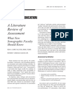 Curry Gonzalez Dejesus 2010 A Literature Review of Assessment What New Sonographic Faculty Should Know