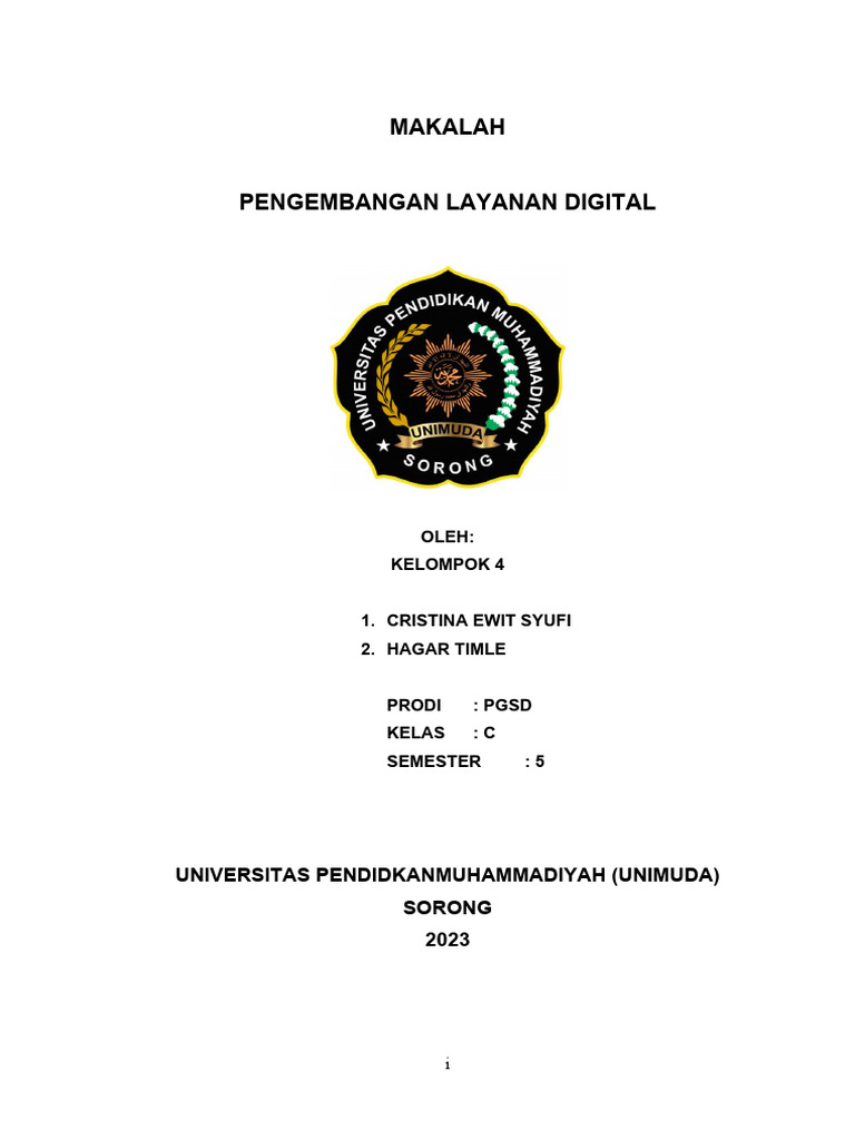 Makalah Pengembanga Layanan Digital | PDF | Bisnis | Komputer