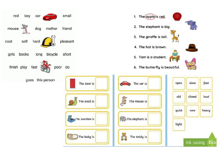 Adjectives Grade 1 | PDF