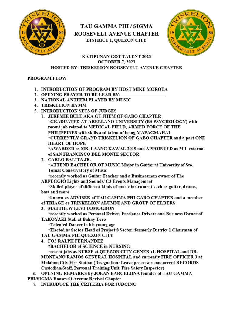 PROGRAM | PDF | Student Organizations | Fraternities