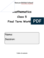 Class 5 Final Term Math Workbook
