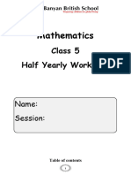 Class 5 Half Yearly Math Workbook
