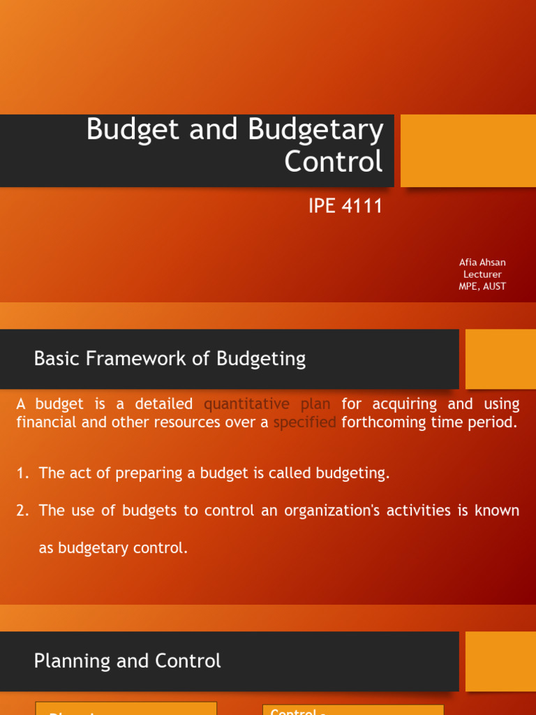 Budgeting PDF Budget Business