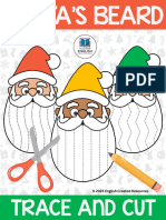 Santas Beard Scissors Skills Activity Copyright 2023 English Created Resources