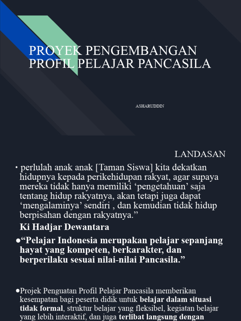 Proyek Penguatan Profil Pelajar Pancasila Pres Ashar Pdf