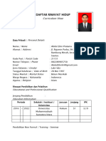 Daftar Riwayat Hidup: Curriculum Vitae