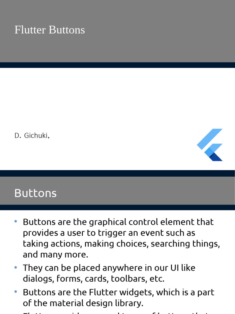 Flutter Buttons 1 | PDF