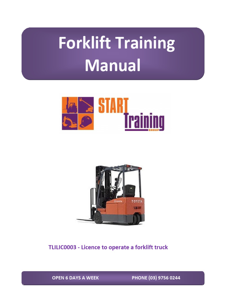 LF Forklift Training Manual 04.4 PDF Forklift Occupational Safety
