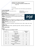 IX - First - Term - Syllabus & Datesheet