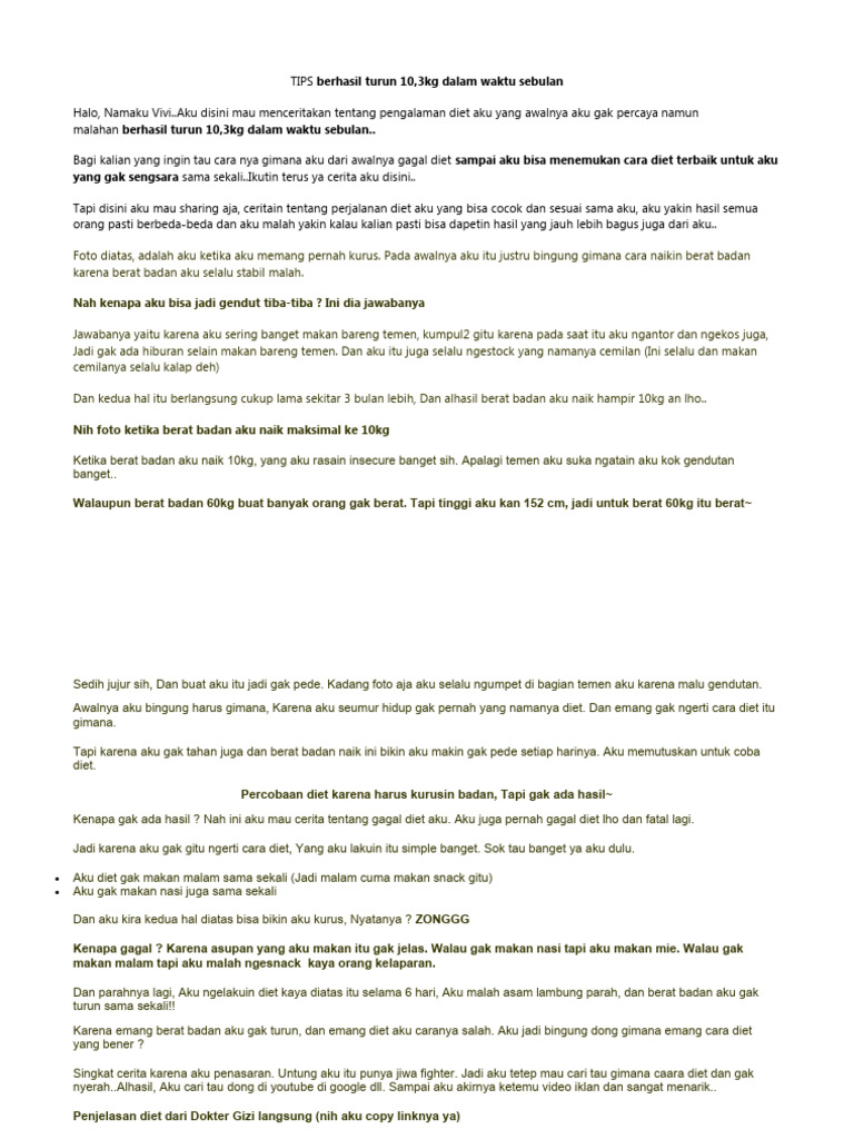 TIPS Berhasil Turun 10 | PDF