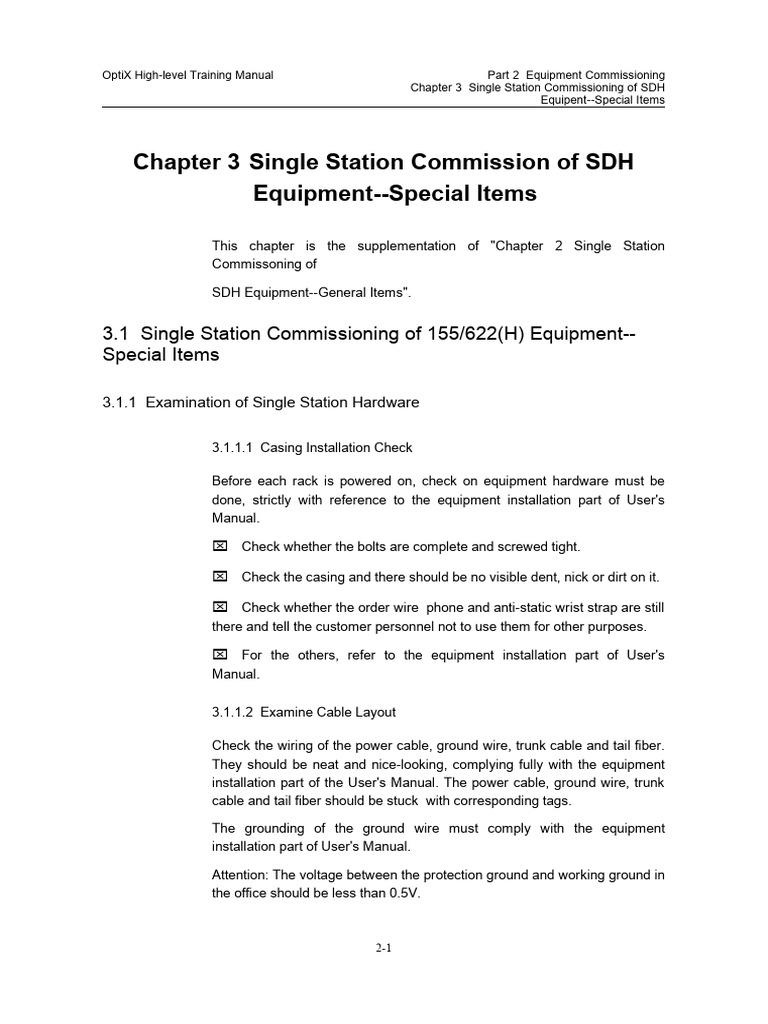 03-single-station-commission-of-sdh-equipment-special-items-pdf
