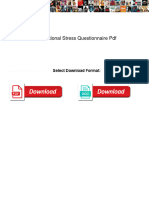 Occupational Stress Questionnaire PDF