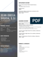 Sean Omega Souisa, S.Si: Employment History