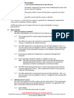 VAL 140 Development of A User and Functional Requirement Specification Sam